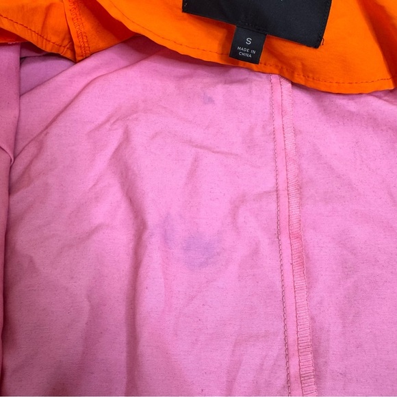J Crew Perfect Lightweight Jacket Small Pink Orange Zip Hooded with Pockets - Picture 10 of 10